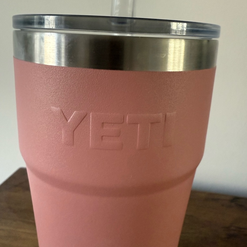 YETI 26 oz Stackable Rambler in Color Sand Pink - Picture 3 of 7
